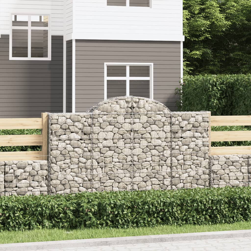 Cestas Gaviones 20 Uds Forma De Arco Hierro 200x50x120/140 Cm_1