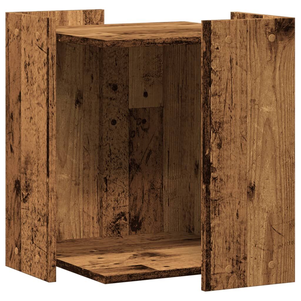 Vidaxl Mueble Arenero De Gatos Madera Ingeniería Envejecida 42x42x51cm_0
