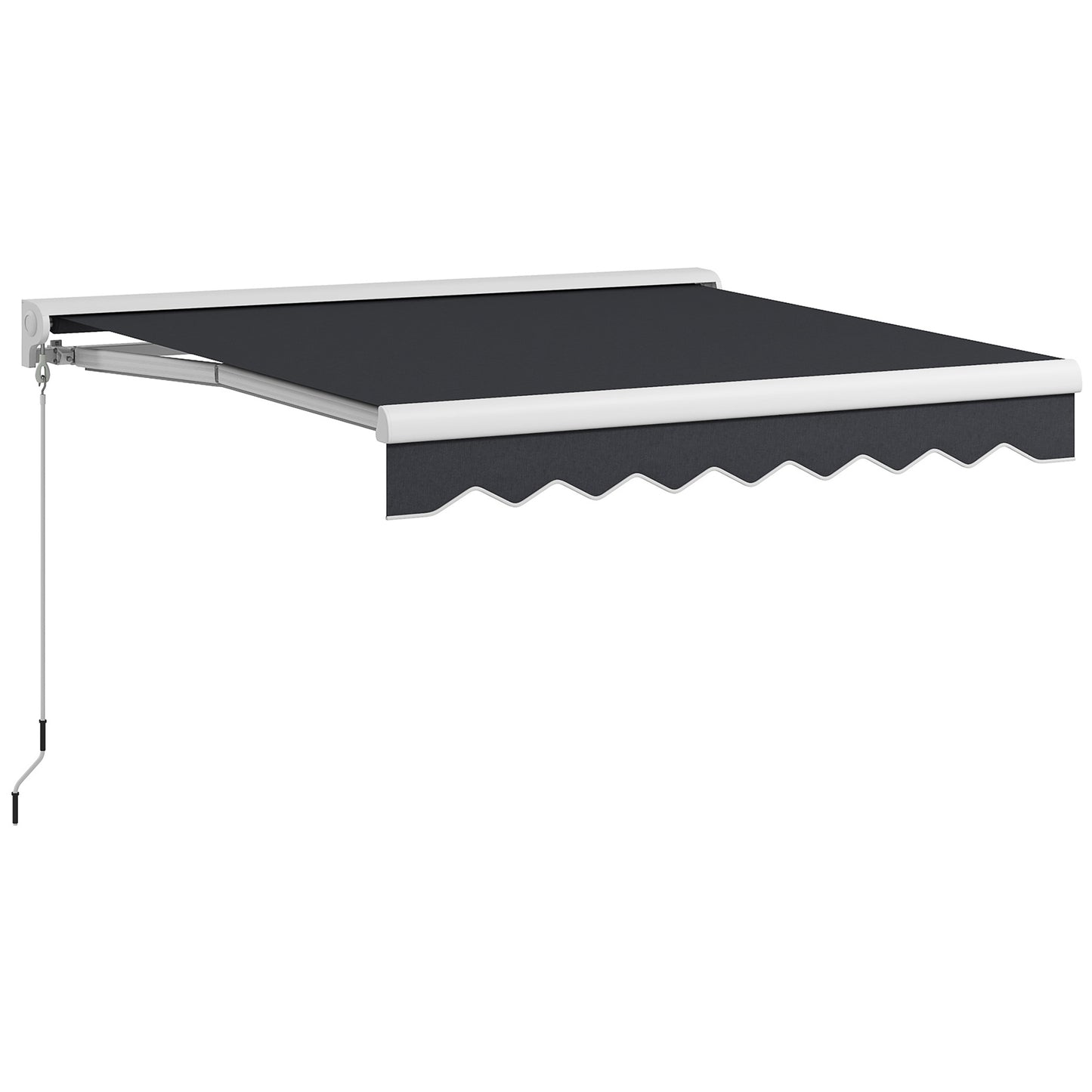 Outsunny Toldo Eléctrico Retráctil Y Manual 2,5x2 M Con Mando A Distancia Gris_0