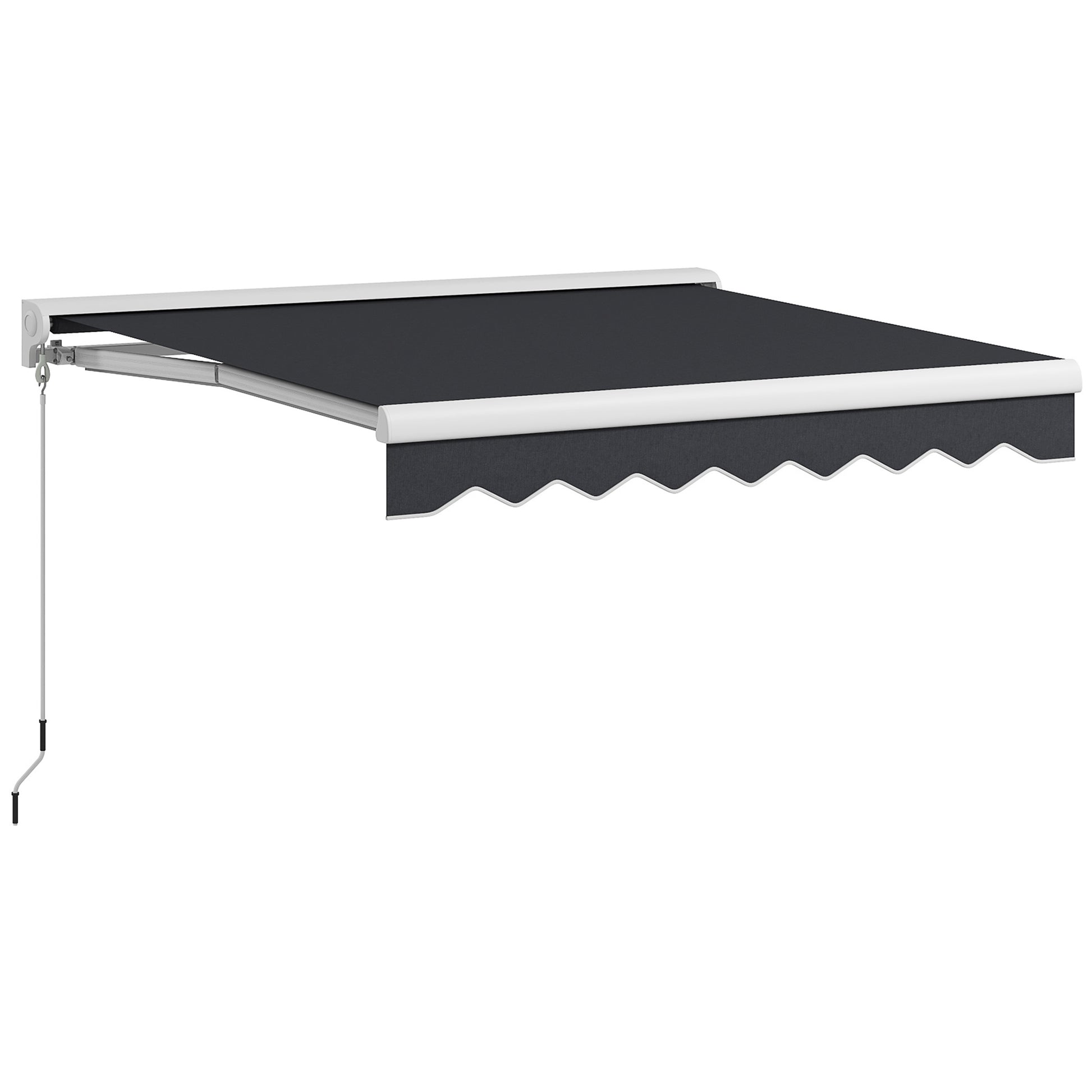Outsunny Toldo Eléctrico Retráctil Y Manual 2,5x2 M Con Mando A Distancia Gris_0