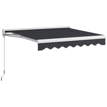 Outsunny Toldo Eléctrico Retráctil Y Manual 2,5x2 M Con Mando A Distancia Gris_0