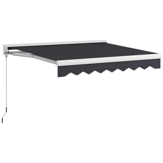 Outsunny Toldo Eléctrico Retráctil Y Manual 2,5x2 M Con Mando A Distancia Gris_0