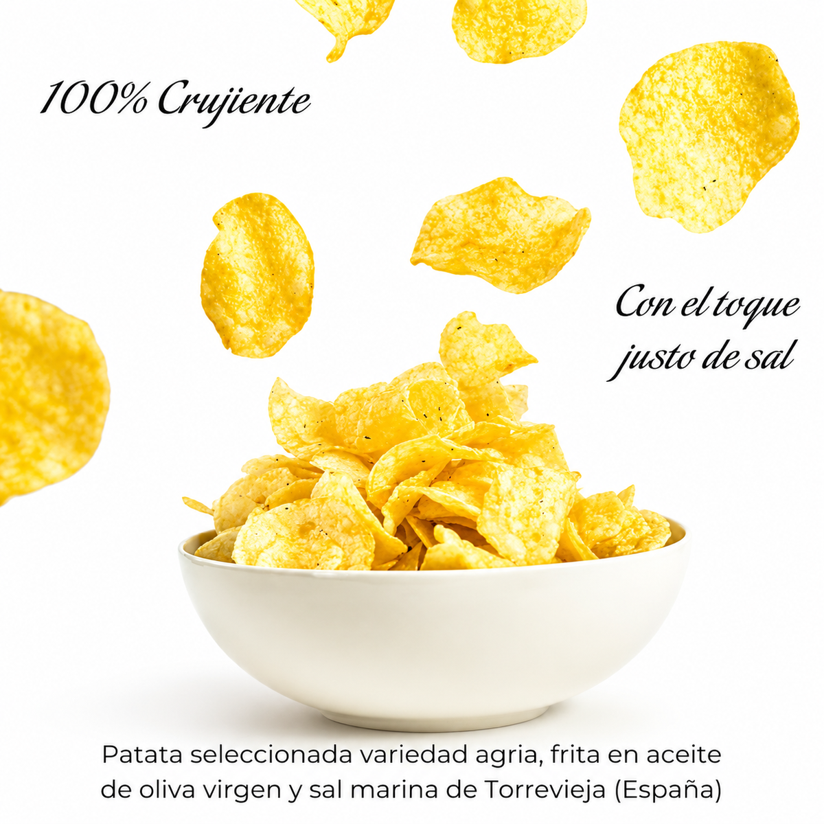 Patatas Fritas Artesanas | Pack 6 Bolsas Patatas Artesanas Con Aceite De Oliva Virgen Y Sal Marina | 6x120g_2