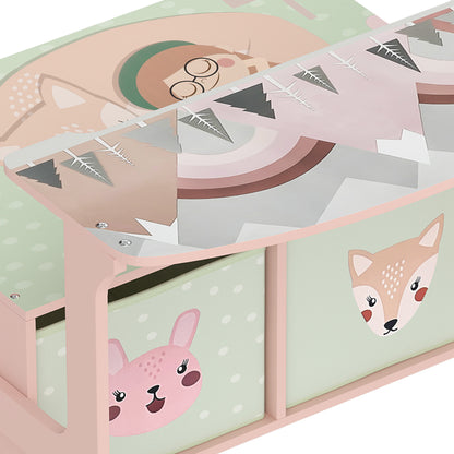 Aiyaplay Banco Infantil Convertible 3 En 1 Juego De Mesa Y Silla Rosa_4