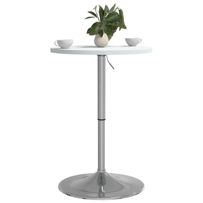 Mesa Alta De Bar Madera Ingeniería Y Acero Blanca 50x50x90 Cm_2