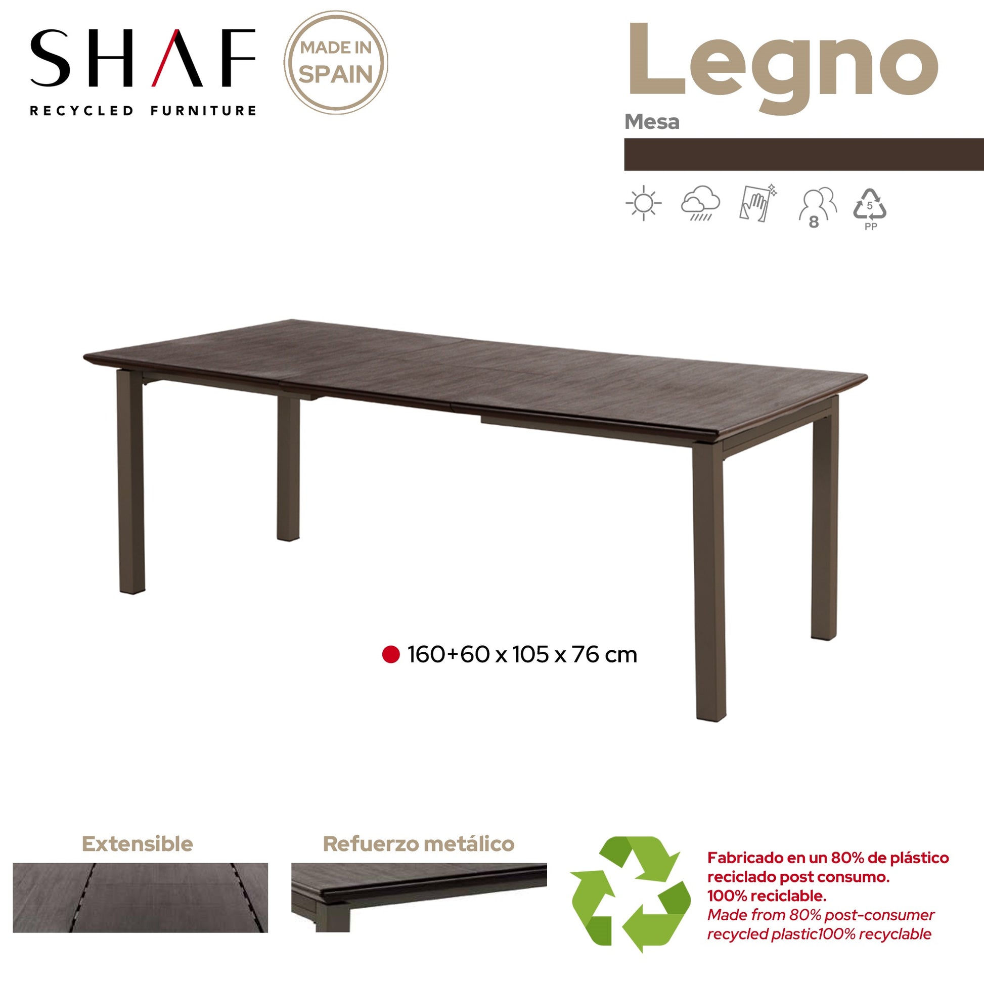 Mesa Legno Extensible - Wengué_2