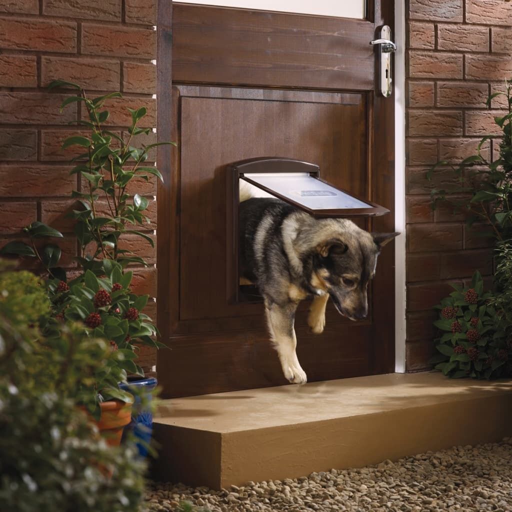 Petsafe Puerta Mascotas 2-vías 755 Mediana 26,7x22,8 Marrón 5021_1