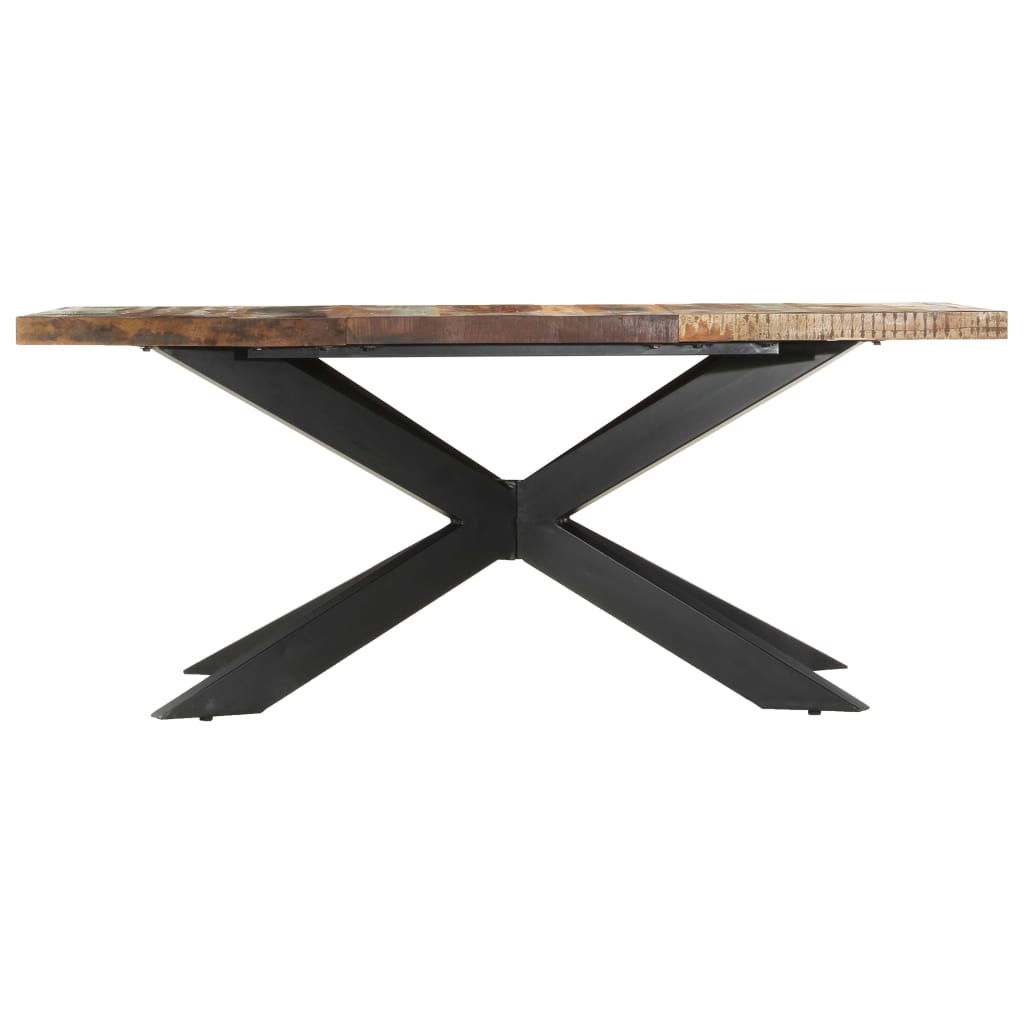 Mesa De Comedor De Madera Maciza Reciclada 180x90x76 Cm_0
