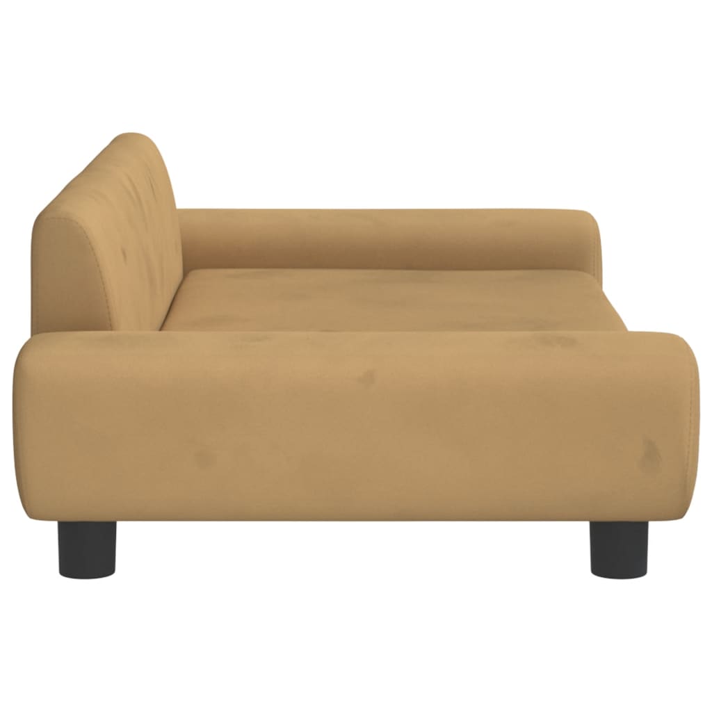 Cama Para Perros De Terciopelo Marrón 100x54x33 Cm / Vetonek_3