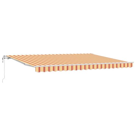 Toldo Retráctil Amarillo Y Naranja 450 X 300 Cm Tela Y Aluminio_0