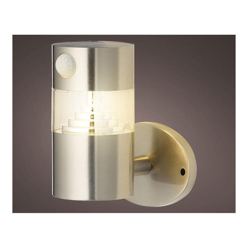 Luz Solar De Pared Inox 15-150lm Luz Calida Ø12x16cm Lumineo_0