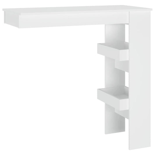 Mesa De Bar De Pared Madera Contrachapada Blanco 102x45x103,5cm_0