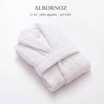 Albornoz L/xl 100% Algodón 360gsm Blanco Scalpers Home_1