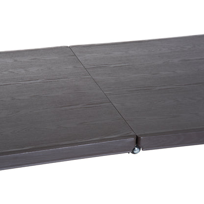 Outsunny Mesa Plegable Portátil Para Camping Mesa Auxiliar Multiusos Marrón 2_3
