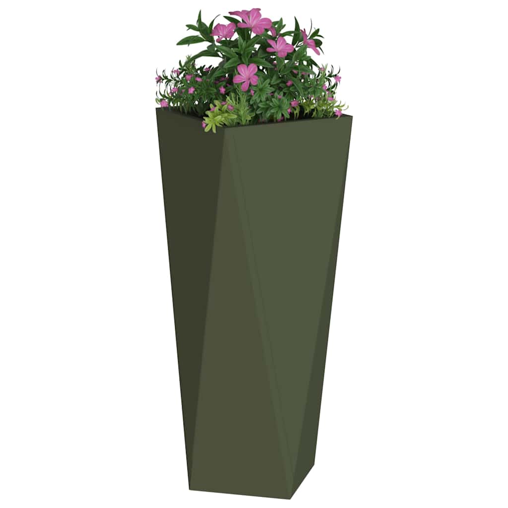 Jardinera Verde Oliva 30 X 30 X 75 Cm Acero_2