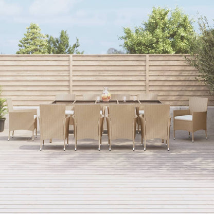 Vidaxl Set Comedor De Jardín 11 Pzas Con Cojines Ratán Sintético Beige_1