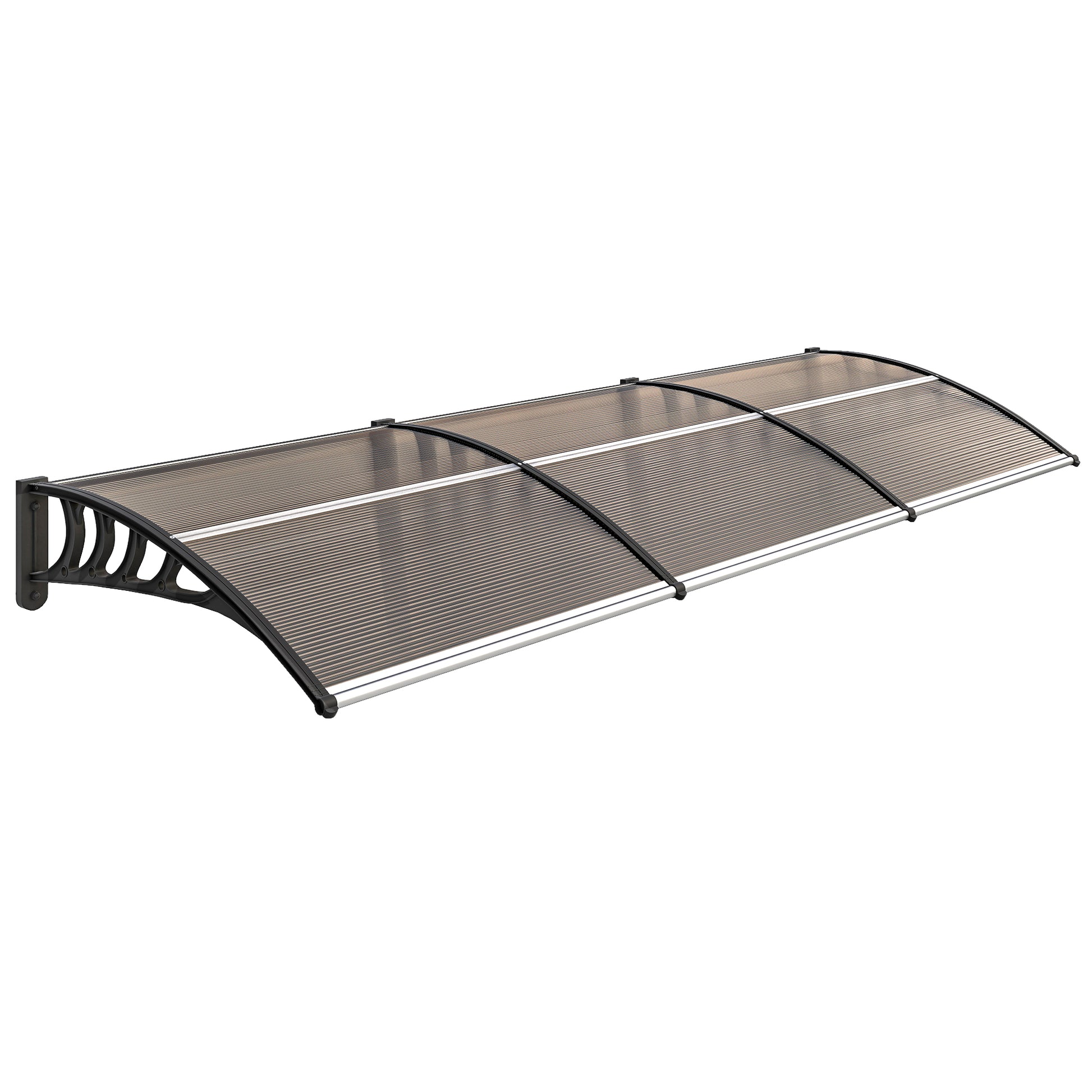 Outsunny Tejadillo De Protección 303x96 Cm Para Puertas Y Ventanas Marrón_0