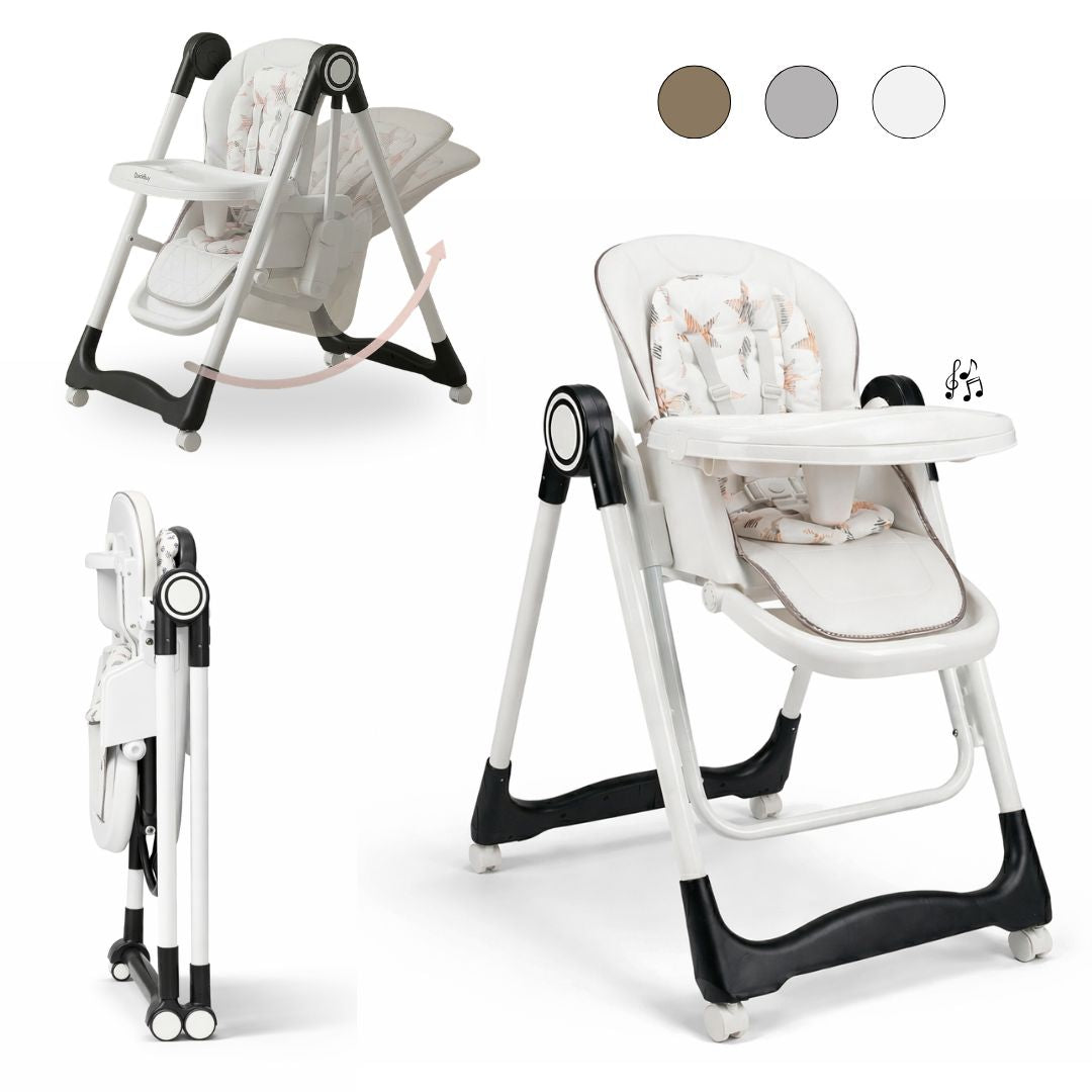 Trona Negra Evolutiva 3 En 1, Plegable Y Portátil, Reposapiés, Respaldo Y Bandeja Bathby_0