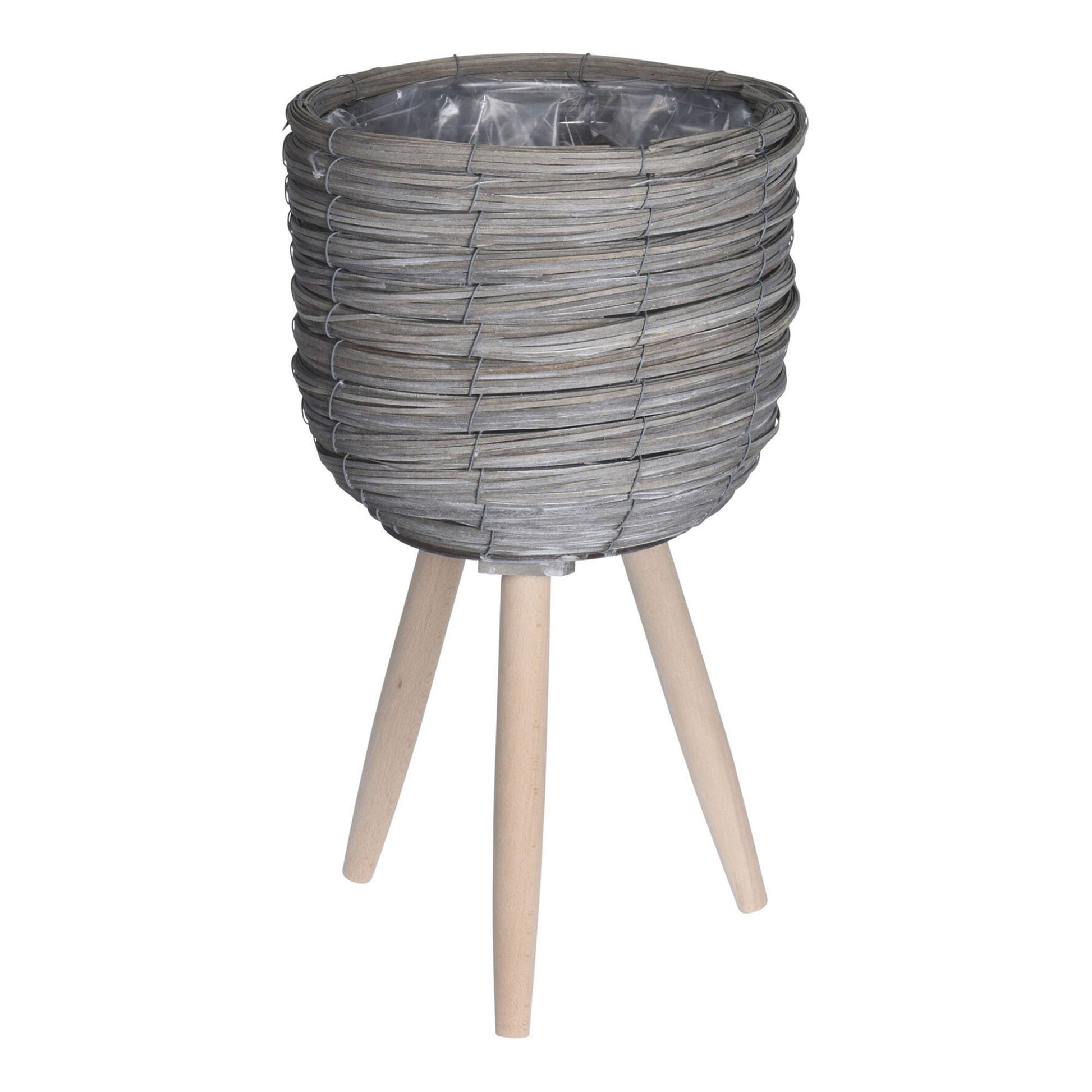Well Home Set 3 Maceteros C/patas Gris Ø21ø25ø30cm_2