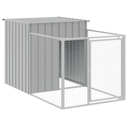 Caseta Perro Corral Acero Galvanizado Gris Claro 110x1017x110cm_5