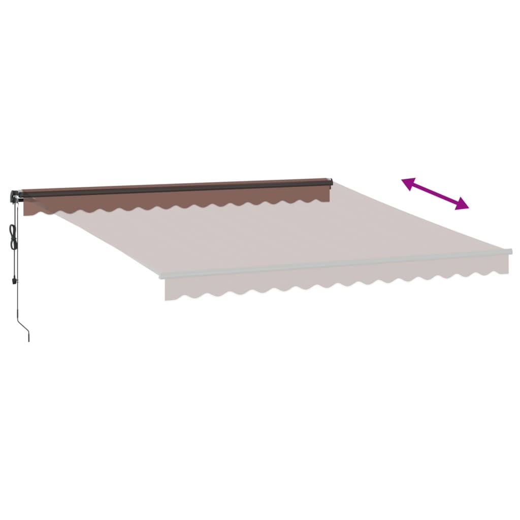 Toldo Retráctil Automático Marrón 400x350 Cm_4