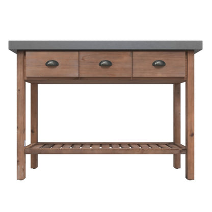 Mesa Consola De Madera Maciza De Abeto 110x35x80 Cm_1