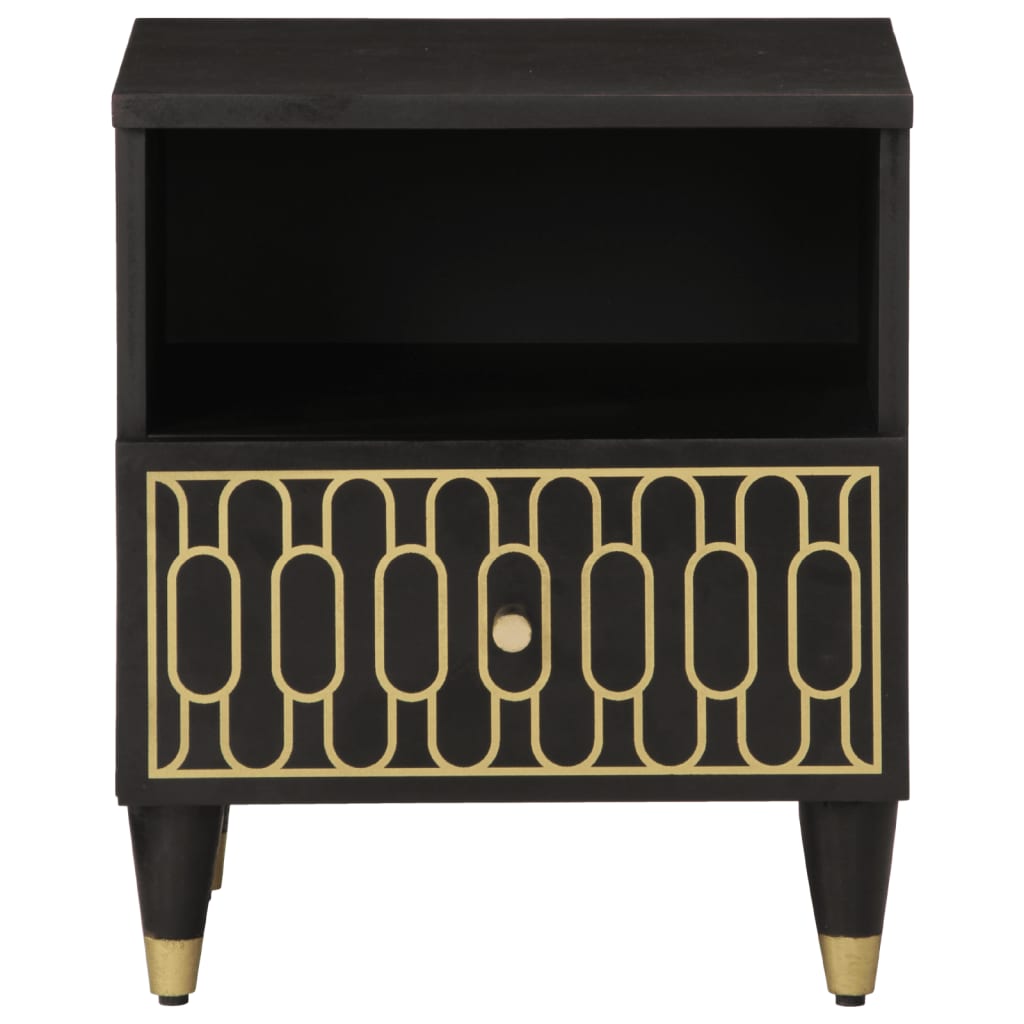 Mesitas De Noche 2 Uds Madera Maciza De Mango 40x33x46 Cm_2