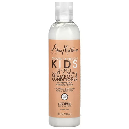 Shampoo Y Acondicionador 2-en-1 Aceite De Coco Y Hibisco Shea Moisture Niños 236ml_0