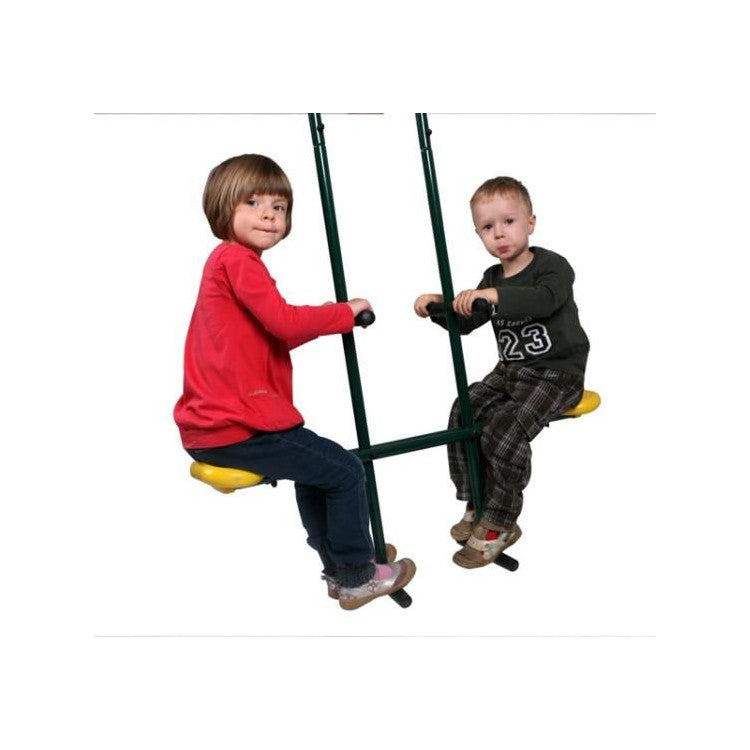 Parque Infantil Masgames Mauna Loa L (madera Redonda) 1 Asiento Plano + 1 Balancin Cara A Cara.