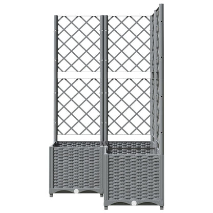 Macetero De Jardín Gris Claro 80 X 80 X 136 Cm_2