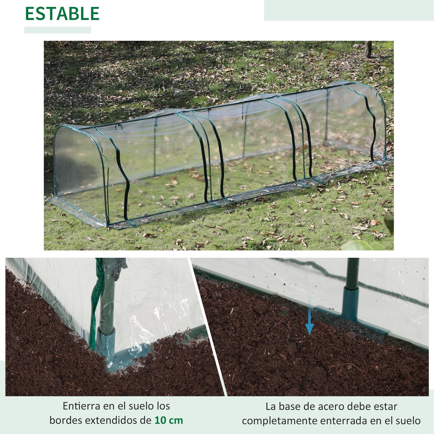 Outsunny Invernadero Caseta Para Jardín Terraza Cultivo De Planta Semilla_4