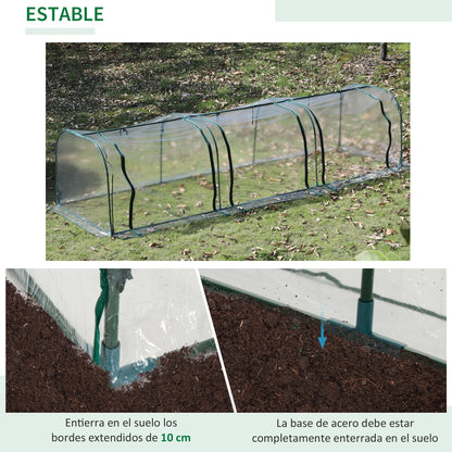 Outsunny Invernadero Caseta Para Jardín Terraza Cultivo De Planta Semilla_4