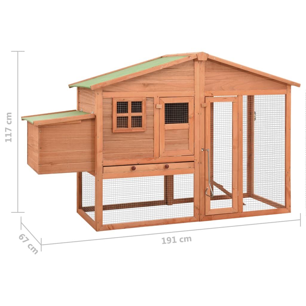 Vidaxl Gallinero Con Ponedero Madera Maciza De Abeto_2