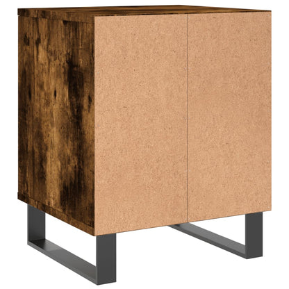 Mesita De Noche Madera De Ingeniería Roble Ahumado 40x35x50 Cm_4