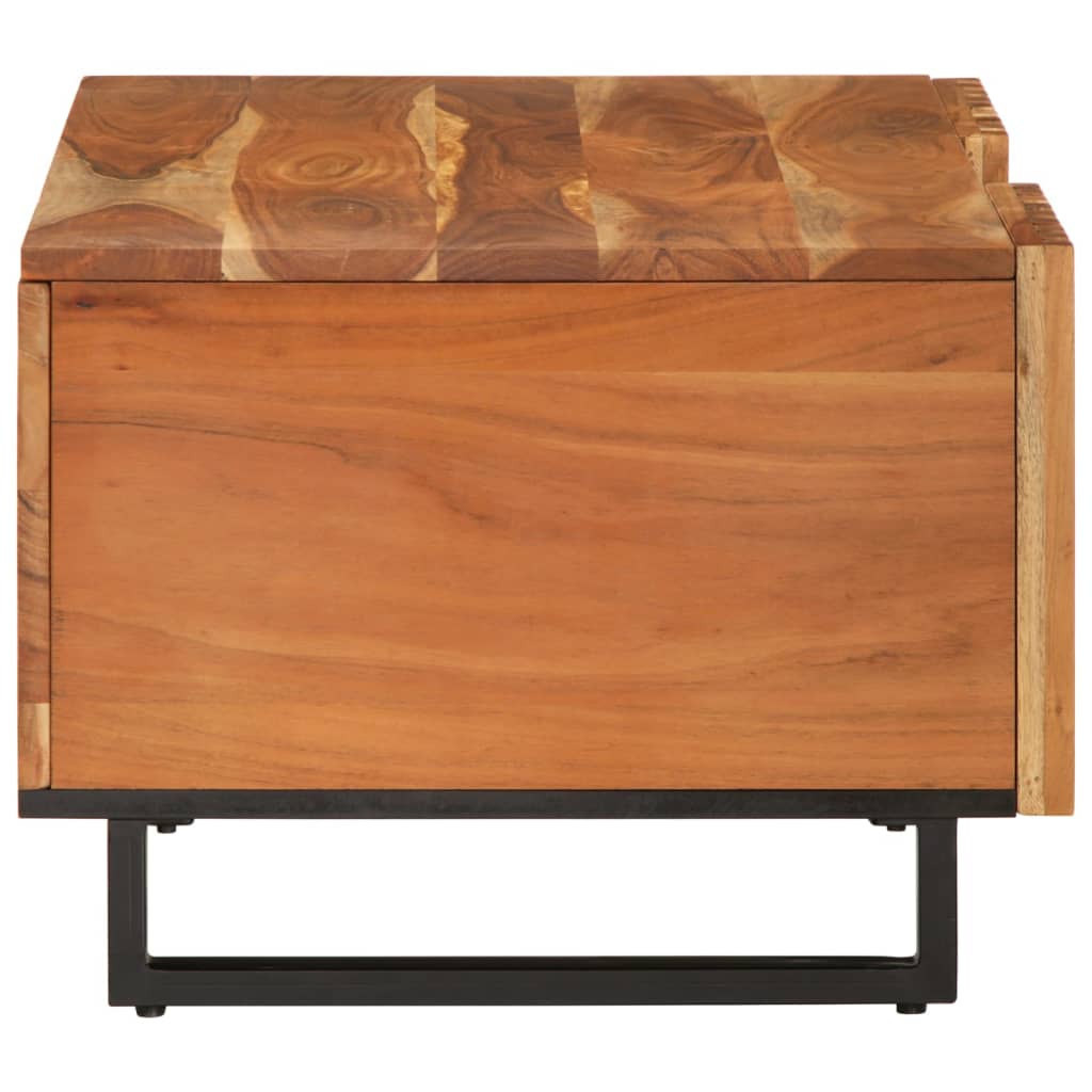 Mesa De Centro De Madera Maciza De Acacia 100x55x40 Cm_1