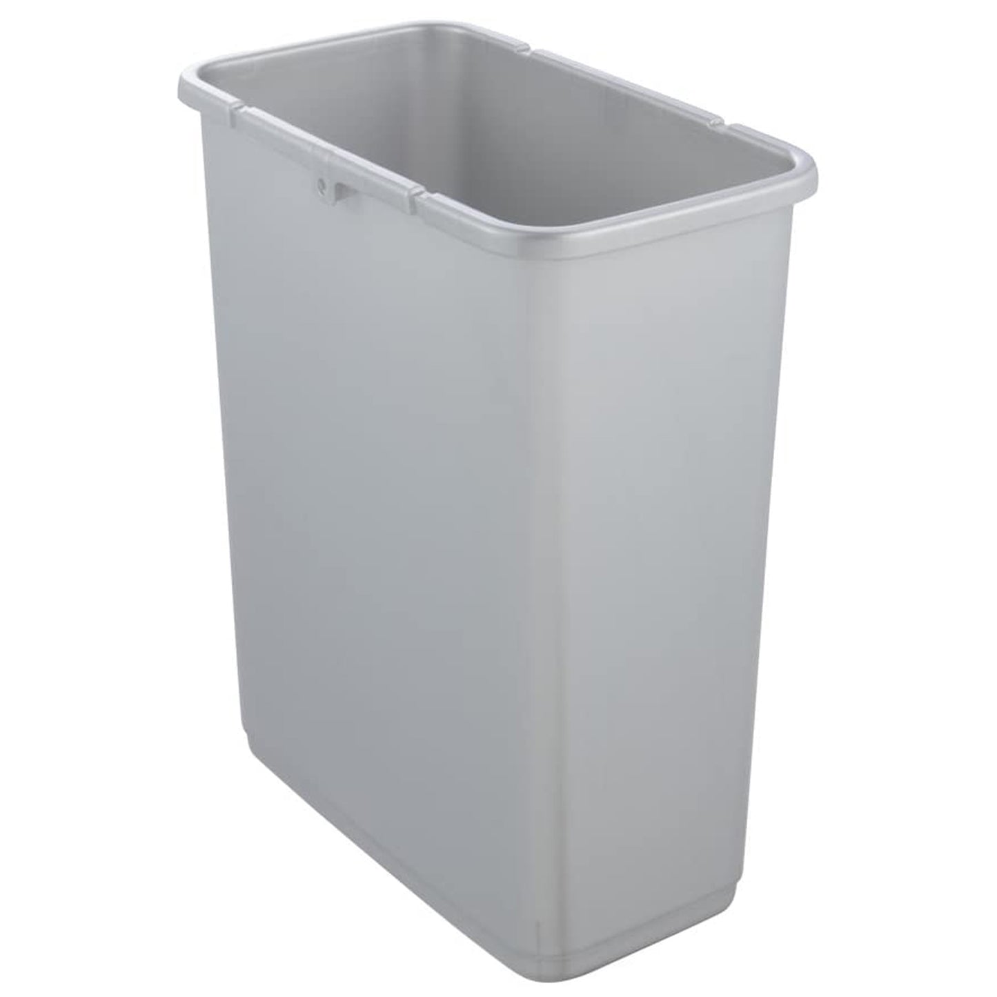 Cubo De Basura Premium Con Tapa Abatible, Tacto Suave, 10l, Color Plateado