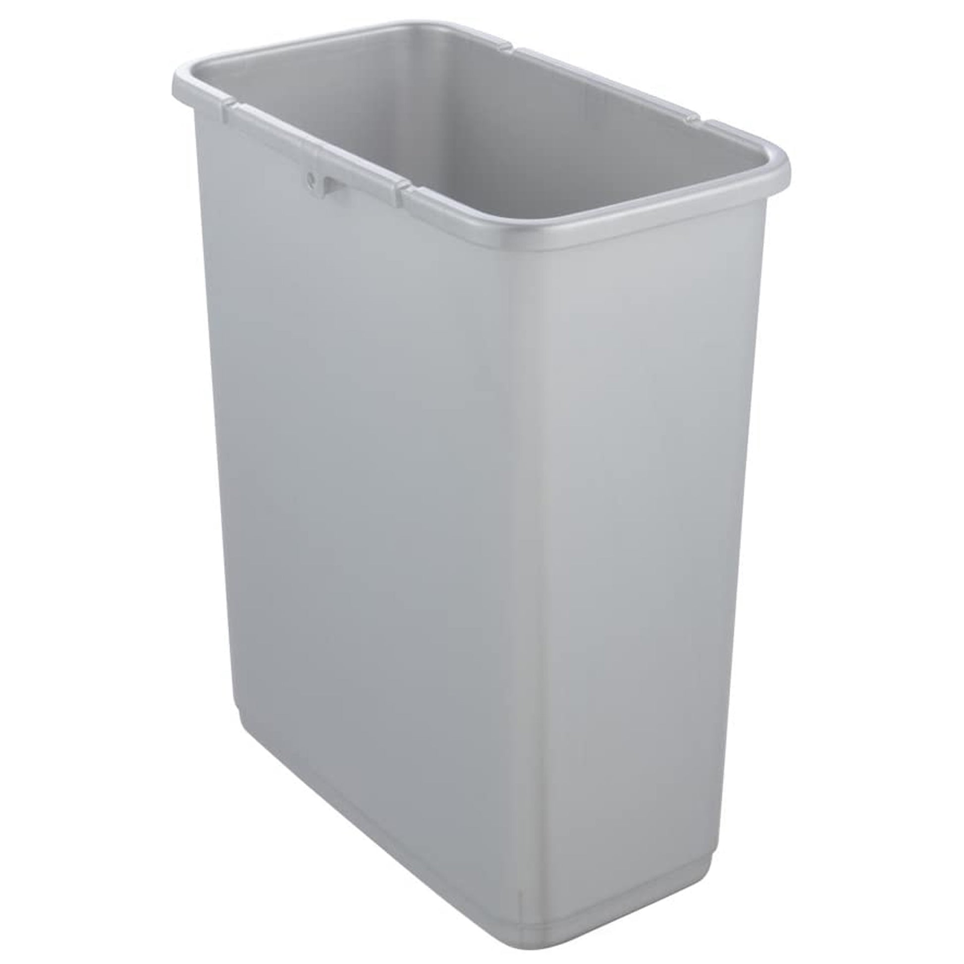 Cubo De Basura Premium Con Tapa Abatible, Tacto Suave, 10l, Color Plateado