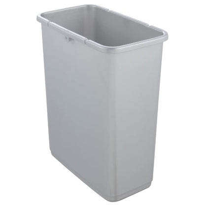 Cubo De Basura Premium Con Tapa Abatible, Tacto Suave, 10l, Color Plateado