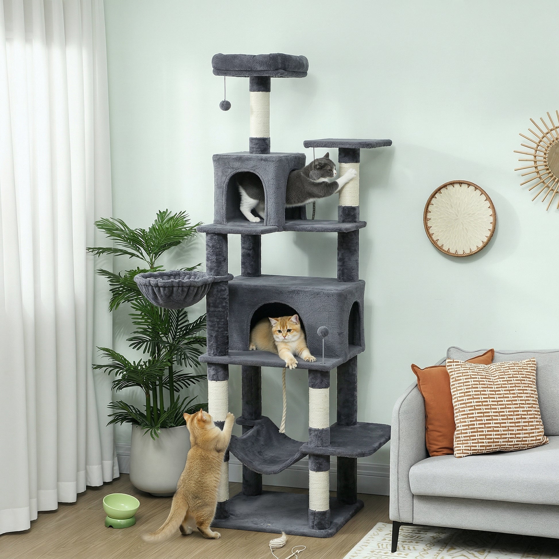 Pawhut Árbol Rascador Para Gatos_1