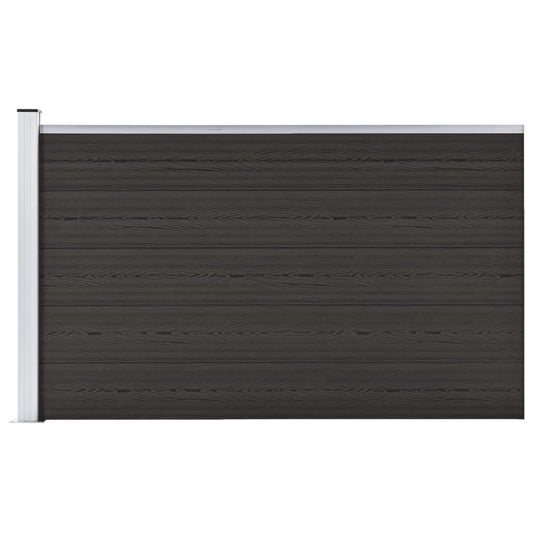 Panel De Valla Wpc Negro 175x105 Cm / Vetonek_0