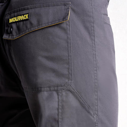 Pantalones Largos Detrabajo, Multibolsillos, Resistentes, Rodilla Reforzada, Gris/amarillo Talla 58/60 Xxxl_3