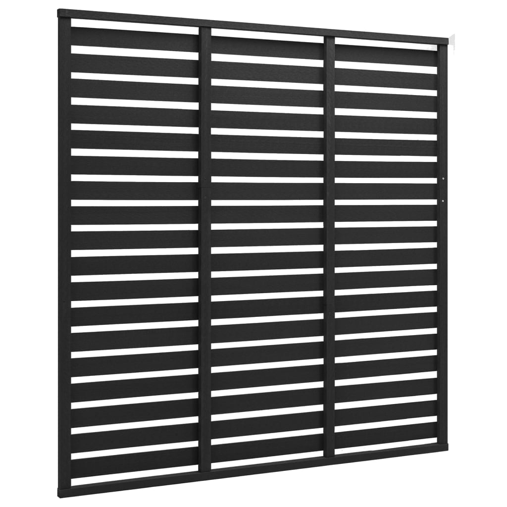 Panel De Valla De Wpc Negro 180x180 Cm / Vetonek_0