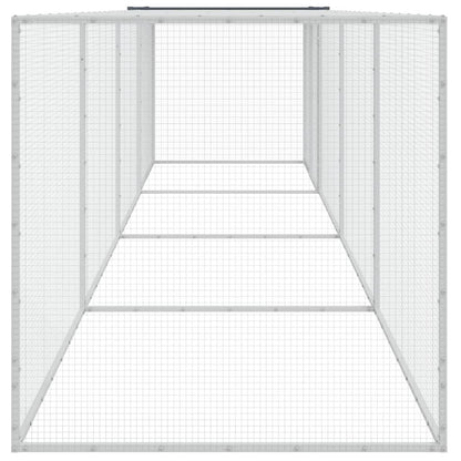 Vidaxl Gallinero Con Techo Acero Galvanizado Antracita 403x98x90 Cm_3