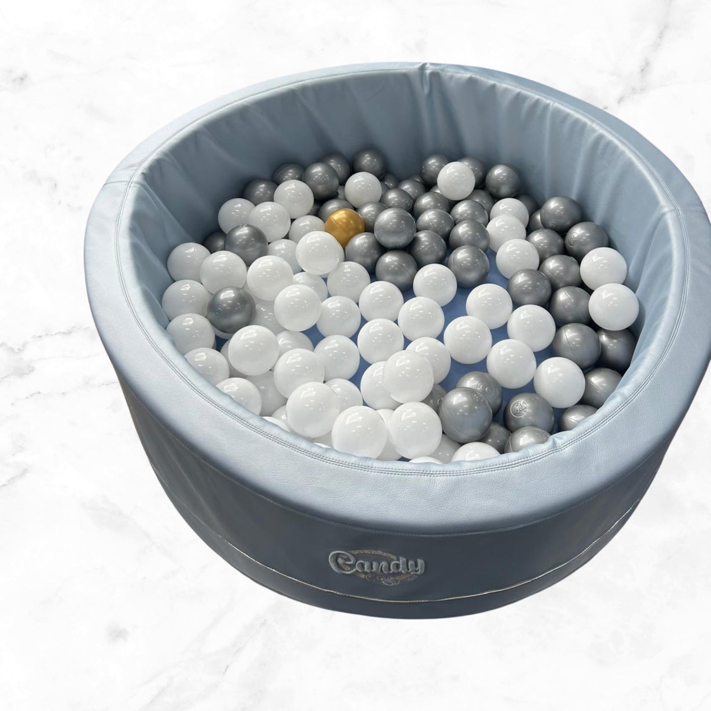 Piscina De Bolas Polipiel Candy Azul Claro