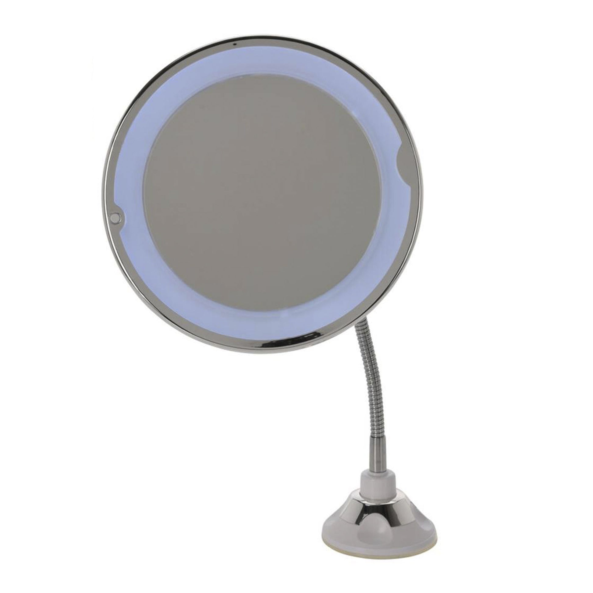 Well Home Espejo Con Soporte Con Luces Led En El Borde Color Plata Ø20,2x40cm