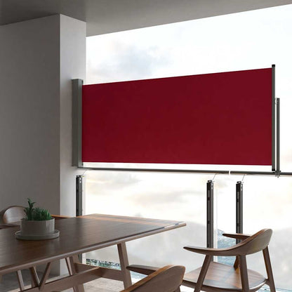 Vidaxl Toldo Lateral Retráctil De Jardín O Terraza Rojo 100x300 Cm_1