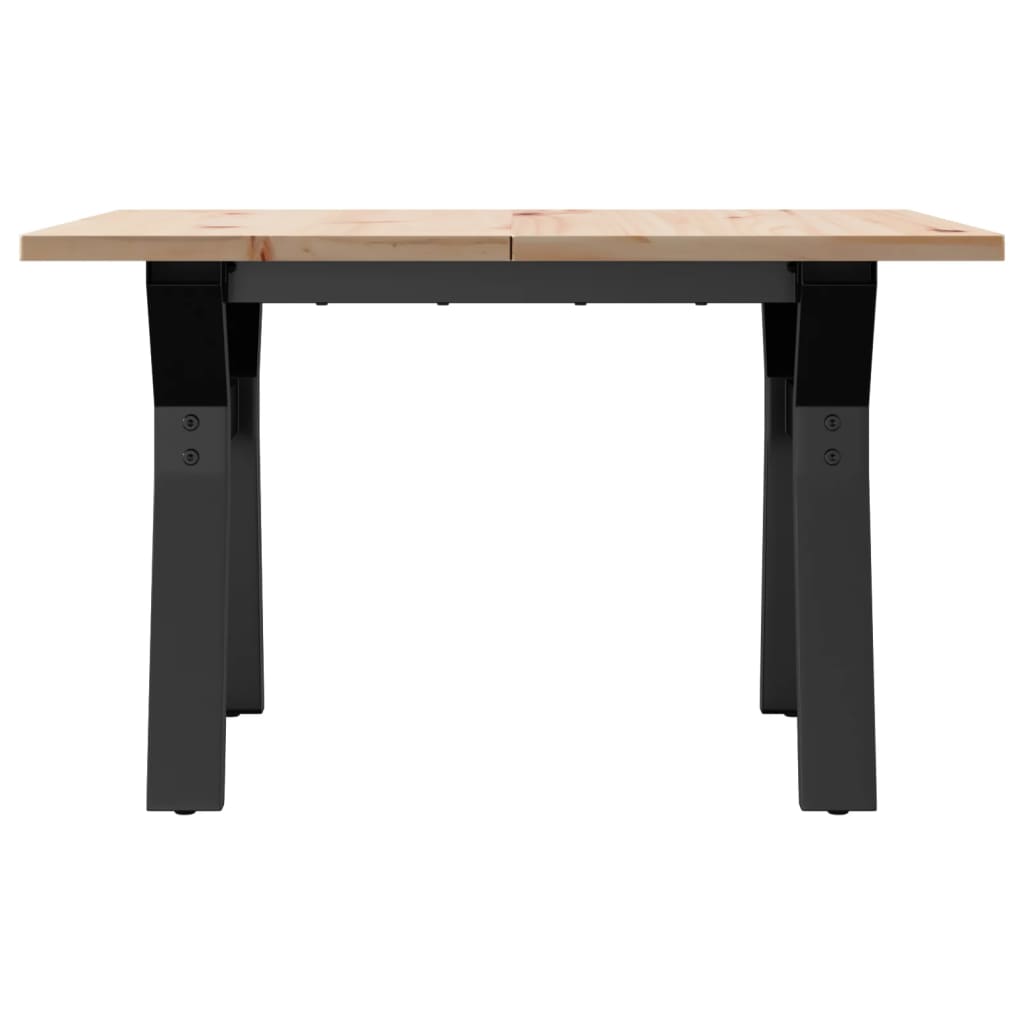 Mesa De Centro Marco Y Madera Maciza Pino Y Acero 60x60x40 Cm_2