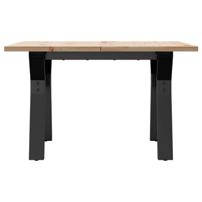 Mesa De Centro Marco Y Madera Maciza Pino Y Acero 60x60x40 Cm_2