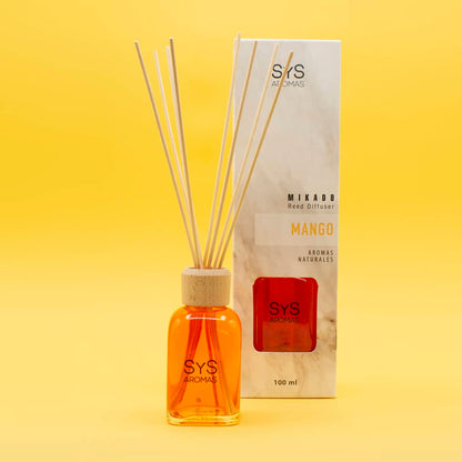 Ambientador Mikado Mango Mármol SYS Aromas 100 ml | Aroma Tropical y Afrutado | Energizante_1