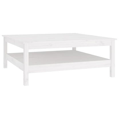 Mesa De Centro De Madera Maciza De Pino Blanco 100x100x40 Cm_0